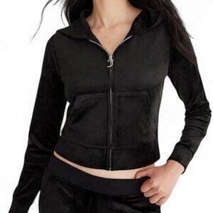 NWT JUICY COUTURE Velour Bling Tracksuit with Hoodie Sz Large